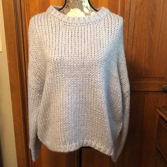 NWT For the Republic boxy sweater in soft sky blue - Picture 2 of 11